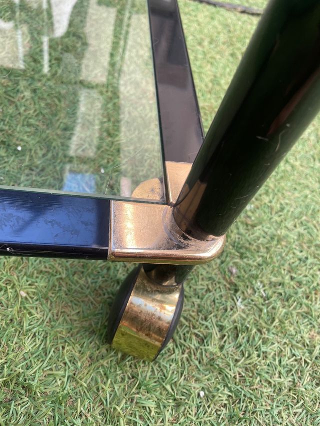 Mesa de cristal vintage