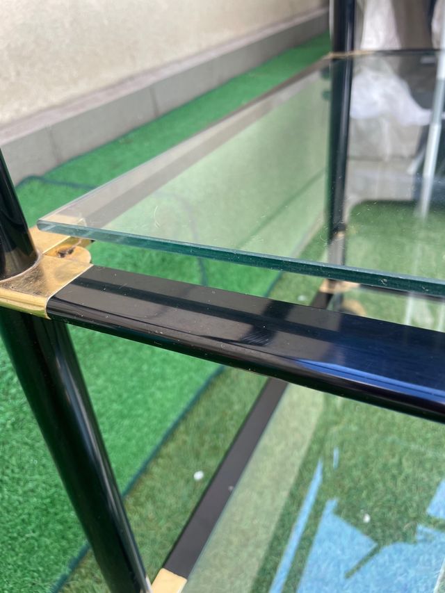 Mesa de cristal vintage