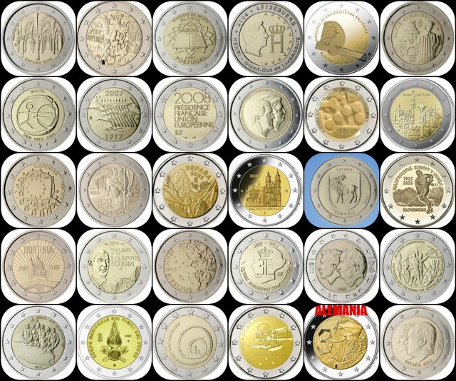 Lote 30 monedas 2 euros conmemorativas