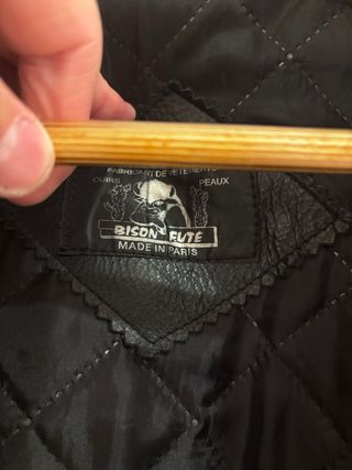 Chaqueta Aviador Cuero Negra