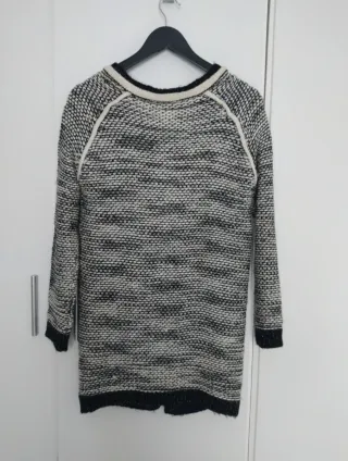 Cárdigan Miss Charm Negro/Blanco Talla Única