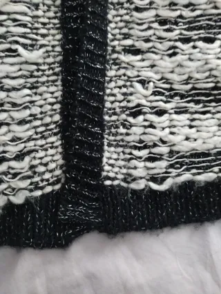 Cárdigan Miss Charm Negro/Blanco Talla Única