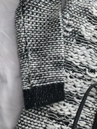 Cárdigan Miss Charm Negro/Blanco Talla Única