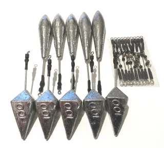 10 plomos de pesca surfcasting, 10 urfes