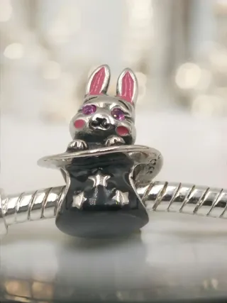 Charm Conejo Chistera Plata S925