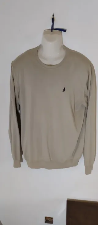 Maglione Girocollo Uomo Beige