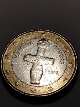Moneta 1 Euro Cipro 2008