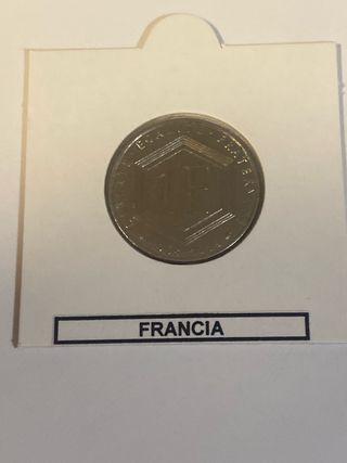Lote 9 monedas 1 Franco Francia
