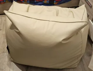 Poltrona Sacco Floss Beige Ecopelle Idrorepellente