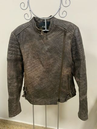 Cazadora Cuero Zara Talla L