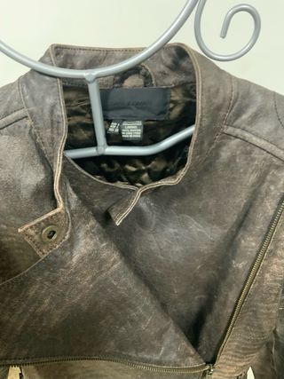 Cazadora Cuero Zara Talla L