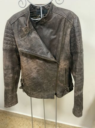 Cazadora Cuero Zara Talla L