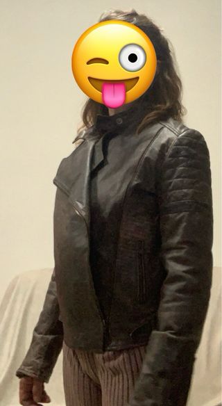 Cazadora Cuero Zara Talla L