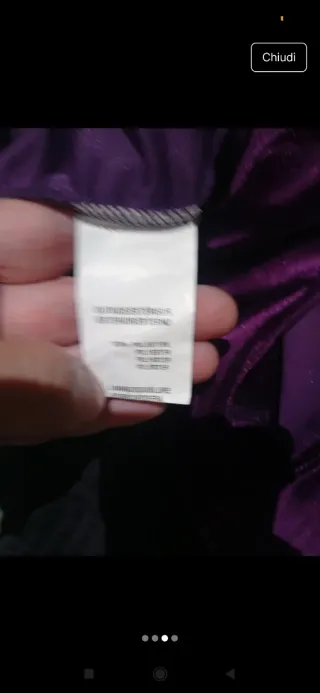 Abito velluto viola e fucsia taglia unica