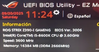 Asus rog strix z390i gaming + i5 8600k+ 16gb RAM 