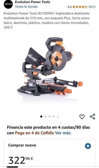 Sierra ingletadora Evolution R210SMS+