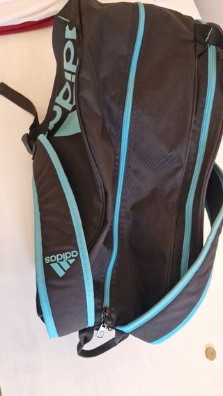 Borsa Padel Adidas Nera e Azzurra Taglia media