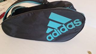 Borsa Padel Adidas Nera e Azzurra Taglia media