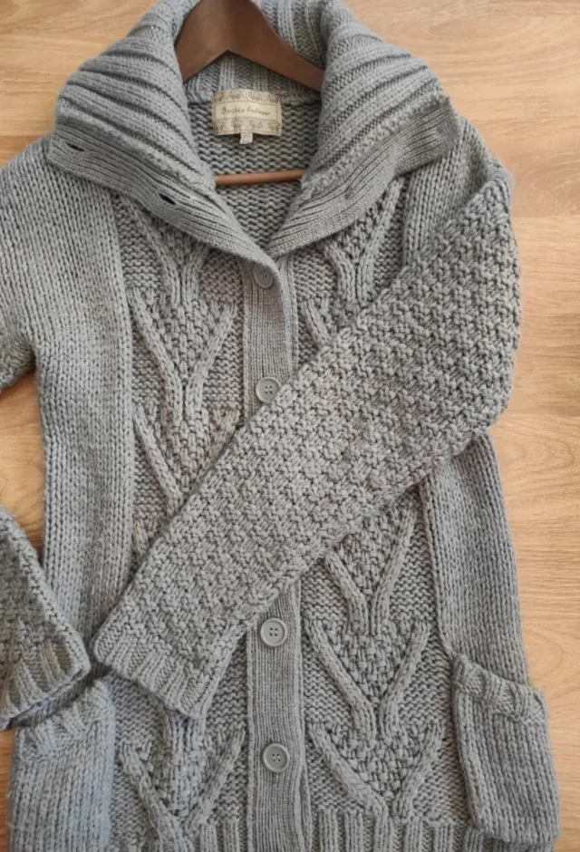 Chaqueta de lana gris talla M