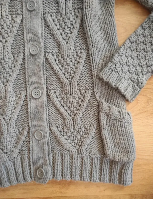 Chaqueta de lana gris talla M