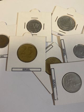 Lote 8 monedas Israel