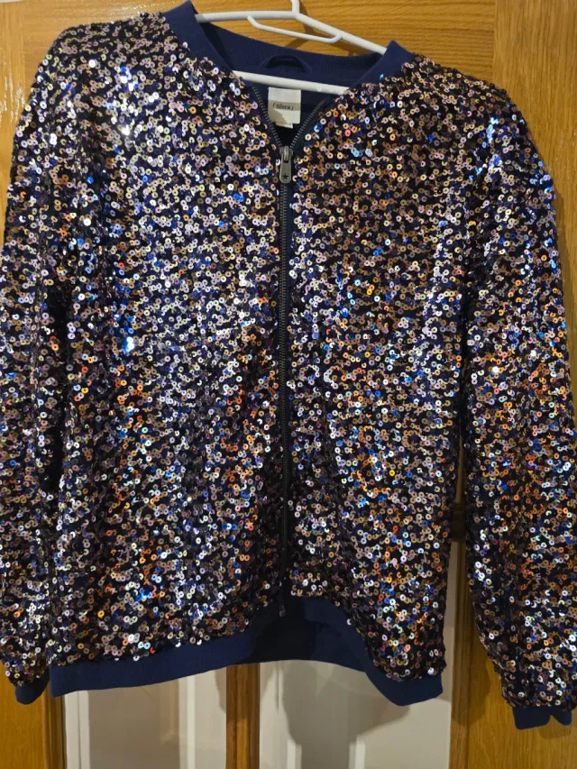 Chaqueta lentejuelas azul