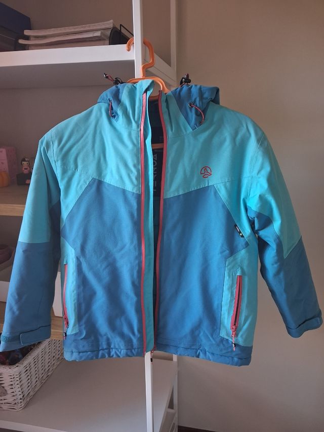 Chaqueta niña Ternua azul y turquesa.Talla 10 años
