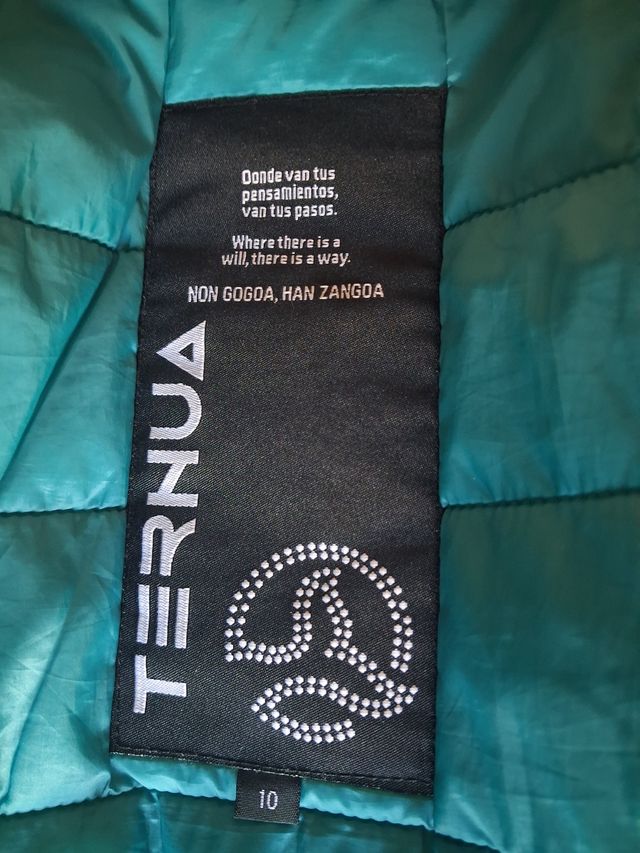 Chaqueta niña Ternua azul y turquesa.Talla 10 años