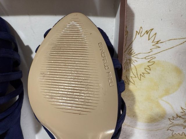 Giancarlo Paoli decolleté camoscio blu