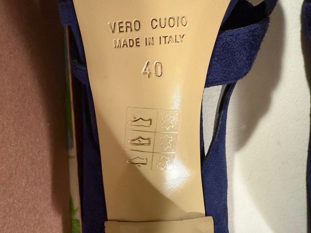 Giancarlo Paoli decolleté camoscio blu