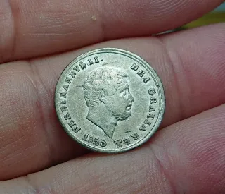 Napoli Ferdinando II Borbone Carlino 10 Grana 1855