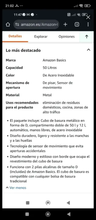 Dos cubos de basura nuevos