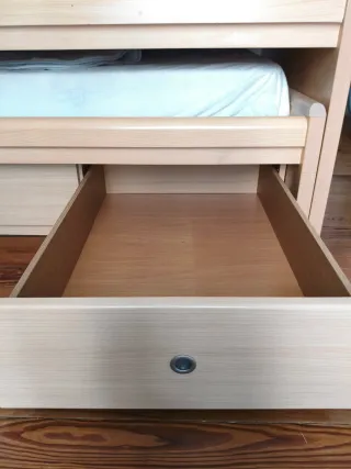 Estructura Cama Nido Madera con Cajones