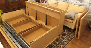 Estructura Cama Nido Madera con Cajones