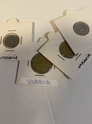 Lote 4 monedas Ucrania