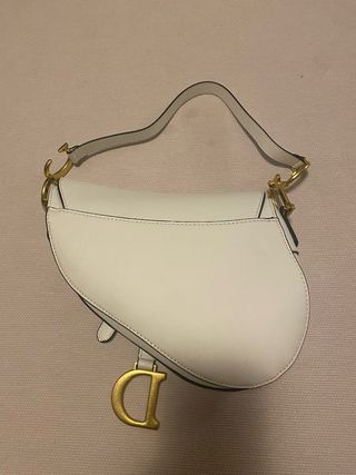 Borsa Saddle Dior Bianca e Oro