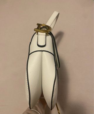 Borsa Saddle Dior Bianca e Oro