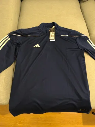 Sudadera Adidas Media Cremallera Azul Talla XL
