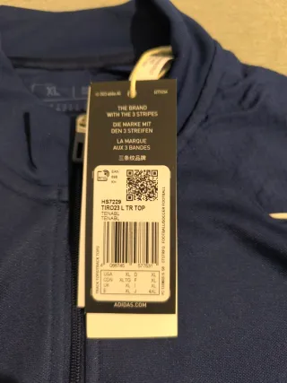Sudadera Adidas Media Cremallera Azul Talla XL