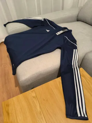 Sudadera Adidas Media Cremallera Azul Talla XL