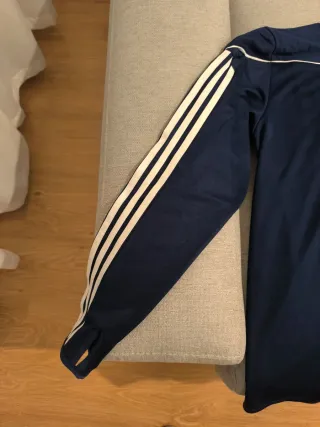 Sudadera Adidas Media Cremallera Azul Talla XL