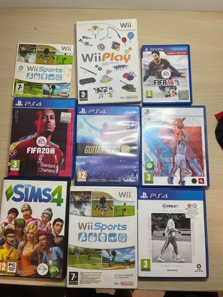 Lote Videojuegos PS Vita, PS4, Wii