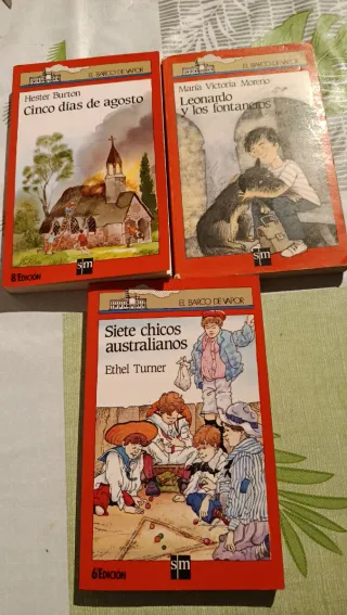 Lote tres libros del barco de vapor
