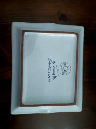 Posacenere ceramica decorato Castelli