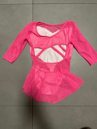 Mallot de patinaje fantasía rosa
