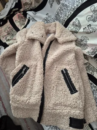 Abrigo de lana beige