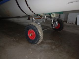 Kayak Bic Azul con carrito resistente