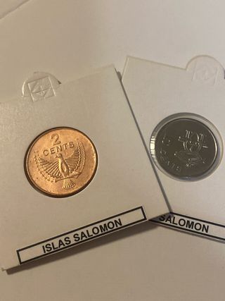 Lote 2 Monedas Islas Salomón