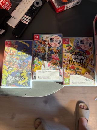 Nintendo Switch OLED Negra + Mando Pro + 3 Juegos