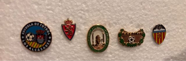 Lote 5 Pines Escudos Equipos Fútbol Españoles